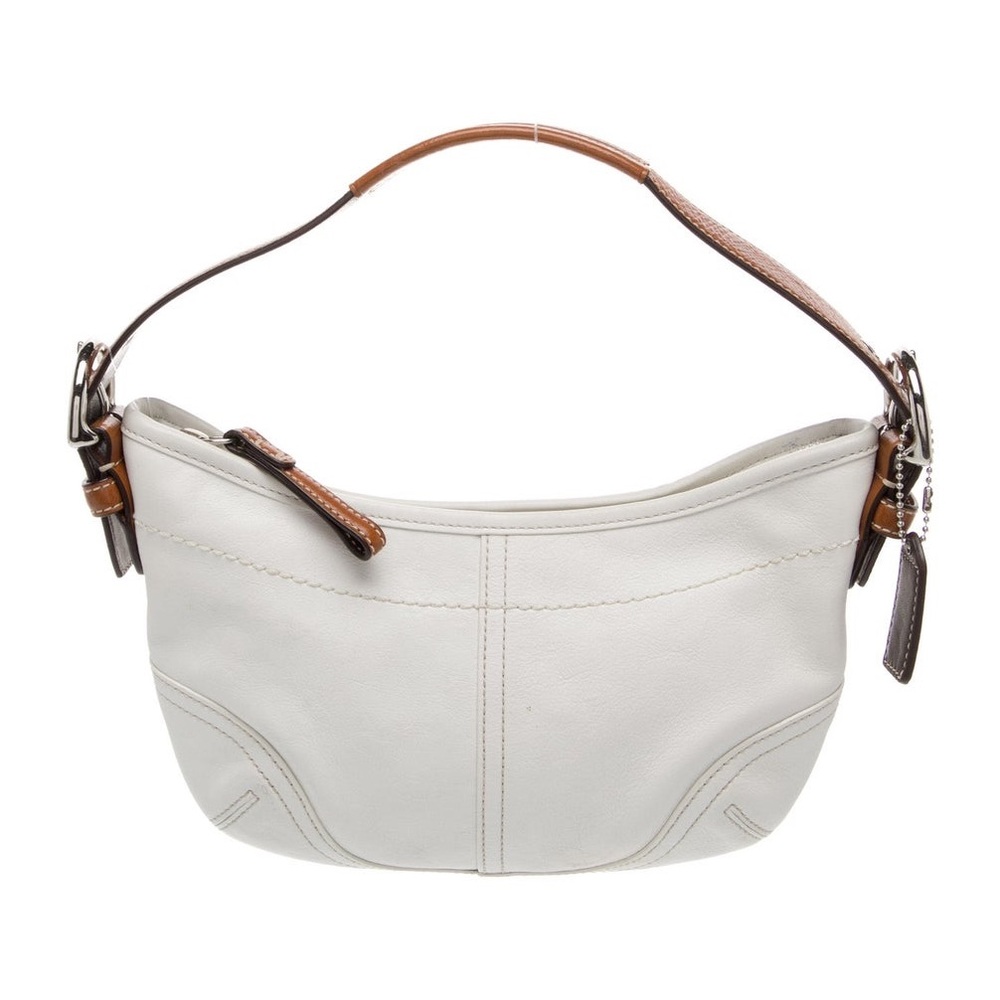Vintage Coach 9541 White Leather Shoulder Bag